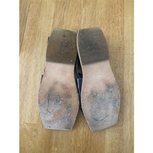 Maria Bontia Black Leather Strappy Square Toe Sandals Shoes SZ 7 - Picture 7 of 9